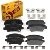 Metrix Premium Chassis Parts - Front & Rear Semi-Metallic Disc Brake Pad Set Fits 2014-2016 Kia Optima, Made in Europe